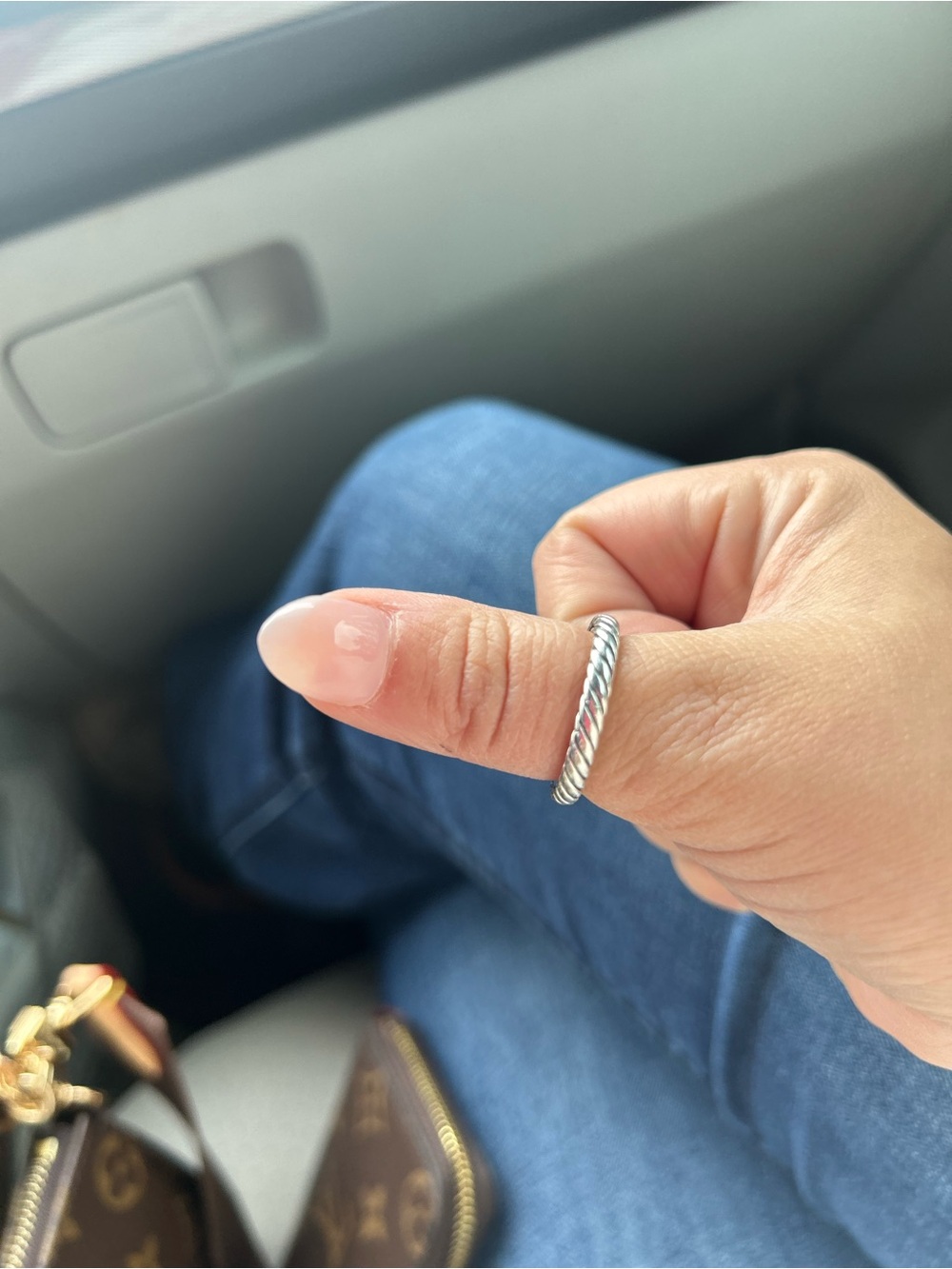 Size 7 David Yurman Twisted Cable Sterling Silver Ring - Silver
